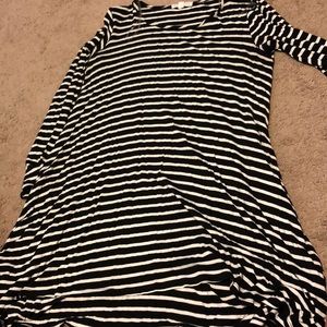 Long Sleeve Striped T-shirt Dress